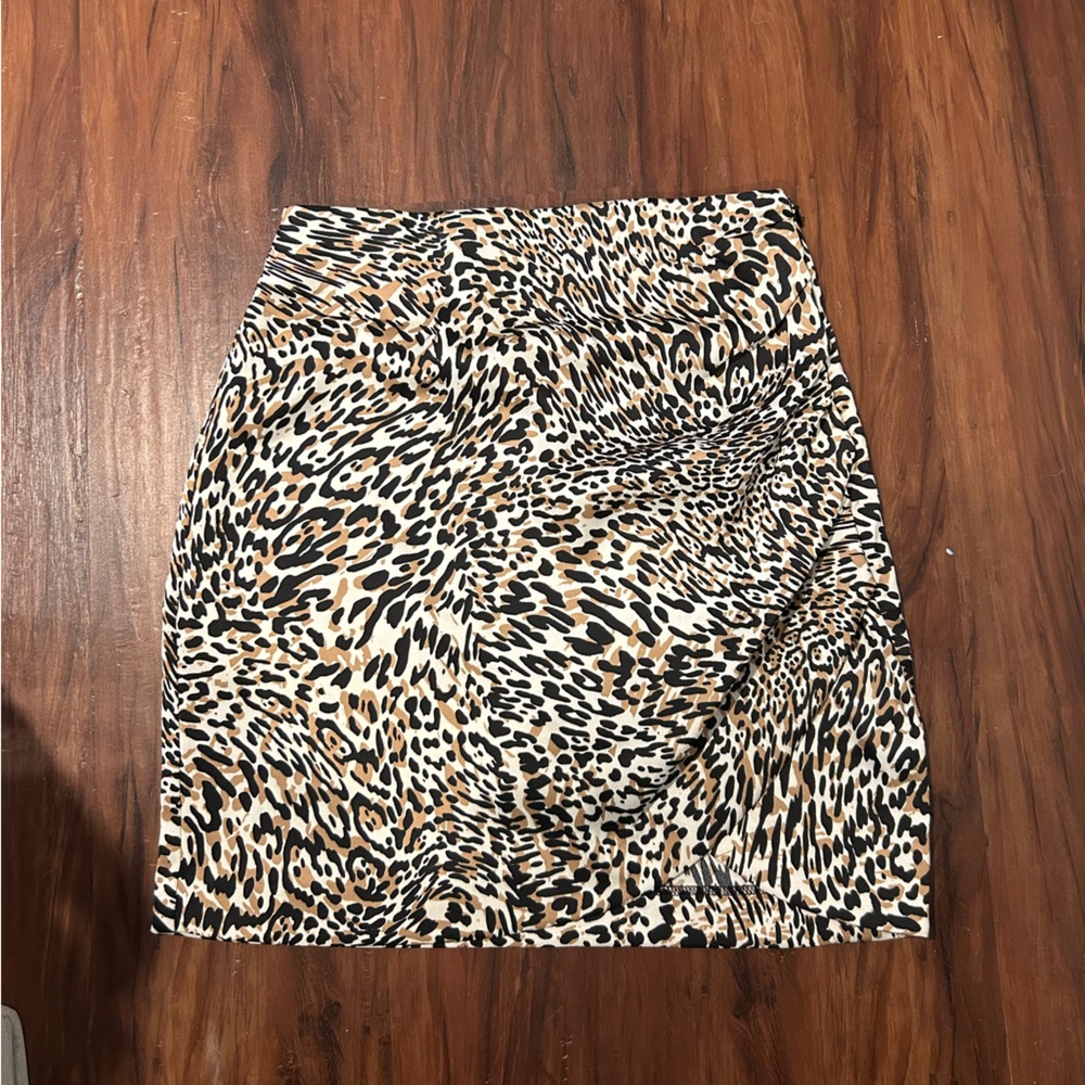 Express Silky Skirt - Leopard Print - XS